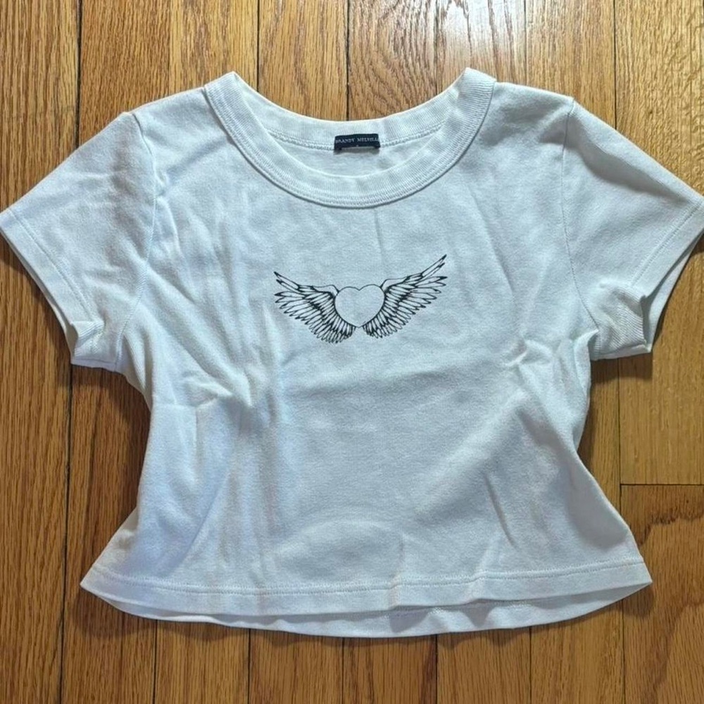 Brandy Melville Women's White Crop-top